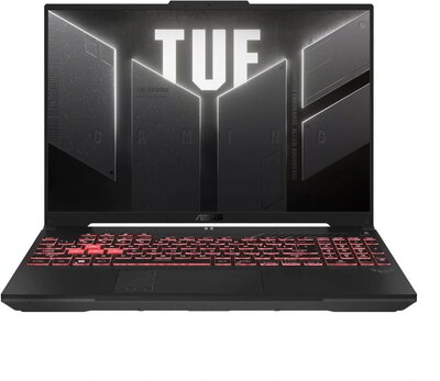 Asus TUF Gaming A16 Gamer Notebook (FA607NUG-RL142) - 16.0" WUXGA, AMD Ryzen 7-7445HS, 16GB RAM, 1TB SSD, nVidia GeForce RTX 4050 6GB, Magyar billentyűzet, Operációs rendszer nélkül, 3 év garancia, Szürke színben