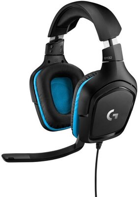 Logitech G432 Vezetékes Gaming Fejhallgató (981-000770) - Mikrofonos, 7.1, Fekete szín