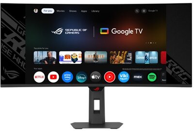 Asus ROG Strix Gamer Ívelt Monitor (XG34WCDMTG) - 34" 4K WQHD (3440x1440) QD-OLED, 21:9, 240Hz, 1500000:1, 1000cd, 0.03ms, HDMI, DisplayPort, USB, 3 év garancia, Fekete színben