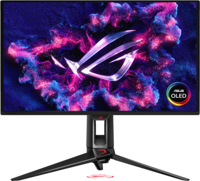 Asus ROG Swift PG32UCDM3 Gamer FreeSync Monitor (90LM0CL0-B01971) - 32" 4K UHD (3840x2160) OLED, 16:9, 240Hz, FreeSync Premium, 1500000:1, 1000cd, 0.03ms, VESA, DisplayPort, 2xHDMI, USB-C, 3 év garancia, Fekete színben