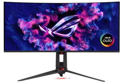 Asus ROG Swift PG34WCDN Gamer Ívelt Monitor (90LM0CU0-B01971) - 34" UWQHD (3440x1440) QD-OLED, 21:9, 360Hz, 1500000:1, 450cd, 0.03ms, VESA, DisplayPort, 2xHDMI, USB-C, 3 év garancia, Fekete színben