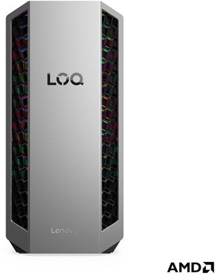 Lenovo LOQ Gamer Tower 26ADR10 (91DF0084HG) - AMD Ryzen 7-8745HX, 16GB RAM, 512GB SSD, nVidia GeForce RTX 5060 8GB, Operációs rendszer nélkül - Torony Házas számítógép, 3 év garancia, Szürke színben