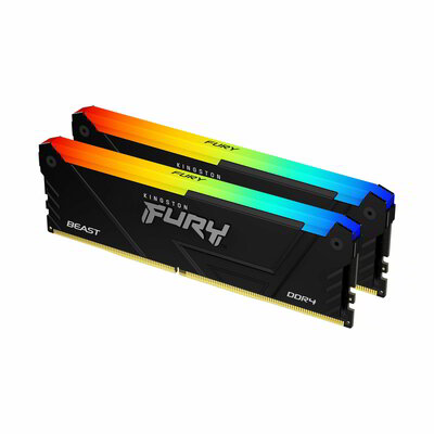 Kingston FURY memória 64GB KIT DDR4 3600MHz CL18 Beast Black RGB (KF436C18BB2AK2/64)