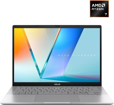 Asus Vivobook S14 Notebook (M3407KA-SF071) - 14.0" WUXGA OLED, AMD Ryzen AI 5-330, 16GB RAM, 512GB SSD, Magyar billentyűzet, Operációs rendszer nélkül, 3 év garancia, Ezüst színben