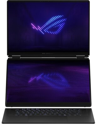 Asus ROG Zephyrus Duo Gamer Notebook (GX651AX-SR015W) - Kettős 16.0" 2.8K OLED Multi-touch, Intel Core Ultra 9-386H, 64GB RAM, 2TB SSD, nVidia GeForce 5090 24GB, Magyar billentyűzet, Windows 11 Home operációs rendszer, 3 év garancia, Fekete szín