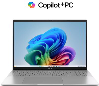 Asus Vivobook S16 Notebook (M3607KA-SH029W) - 16.0" WUXGA OLED, AMD Ryzen AI 5-330, 16GB RAM, 512GB SSD, Magyar billentyűzet, Operációs rendszer nélkül, 3 év garancia, Ezüst színben