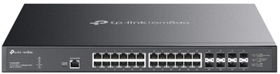 TP-LINK Switch 24x10Gbps(24x10G POE++) + 8x10G SFP+, Menedzselhető Rackes (SX3832MPP)