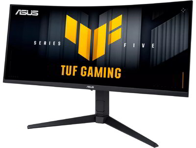 Asus VG34WQL5A TUF Ívelt Gaming Series 5 Monitor (VG34WQL5A) - 34.0" WQHD (3440x1440), 21:9, Fast VA, 200Hz, 4000:1, 400cd, 0.5ms, HDMI, DisplayPort, VESA, 3 év garancia, Fekete színben