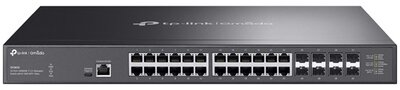 TP-LINK Switch 24x10Gbps + 8x10Gbps SFP+ + 1xkonzol port + 1xType-C konzol port, Menedzselhető Rackes (SX3832)