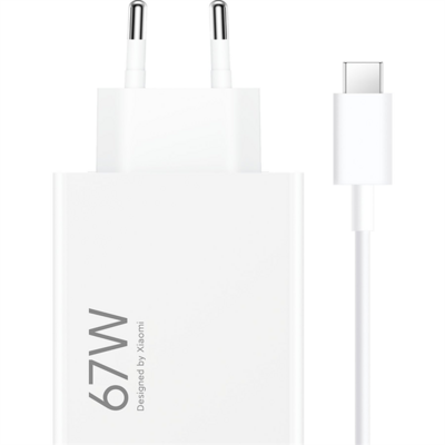 Xiaomi HyperCharge 67W Hálózati gyorstöltő (BHR9465EU) - 67 Watt, USB Type-A aljzat, USB Type-C kábel, Fehér szín