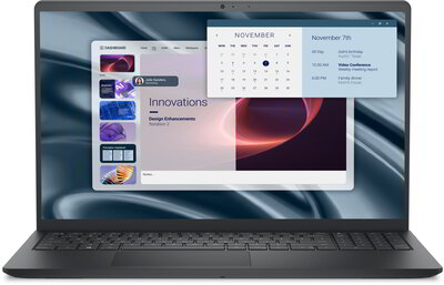 Dell Pro 15 Essential Notebook (PV15255_MDO_850_UBU) - 15.6" FullHD, AMD Ryzen 5-7520U, 8GB RAM, 512GB SSD, Magyar billentyűzet, Operációs rendszer nélkül, 3 év garancia, Fekete színben