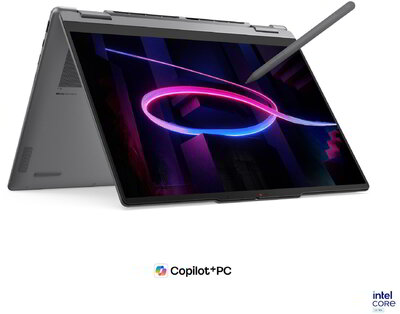 Lenovo Yoga 7 2in1 Notebook (83TC007UHV) - 14.0" WUXGA OLED Multi-touch+Pen, Intel Core Ultra 5-325, 16GB RAM, 512GB SSD, Magyar billentyűzet, Windows 11 Home, hálózati adapter nélkül, 3 év garancia, Szürke színben