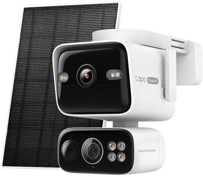 TP-LINK Wireless Kamera Cloud kültéri Dual + Okos Solar Panel IP65 (TAPO C675D KIT)