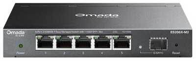 TP-LINK Switch 5x2.5Gbps + 1x10Gbps SFP+ Fémházas Easy Smart (ES206X-M2)