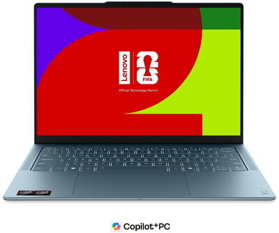 Lenovo Yoga Slim 7 Notebook (83QS005VHV) - 14.0" WUXGA OLED, AMD Ryzen AI 5-430, 16GB RAM, 512GB SSD, Magyar billentyűzet, Windows 11 Home, hálózati adapter nélkül, 3 év garancia, Kékeszöld színben