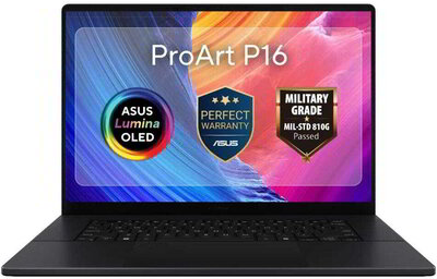 Asus ProArt P16 Notebook (H7606WP-SR299XOA) - 16.0" 2.8K (2880x1800) OLED Multi-touch, AMD Ryzen AI 9 HX-370, 32GB RAM, 1TB SSD, nVidia GeForce RTX 5070 8GB, Magyar billentyűzet, Windows 11 Professional, hálózati adapter nélkül, 3 év garancia, Fekete szín