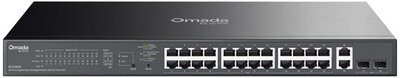TP-LINK Switch 26x1000Mbps(24xPOE+) + 2xSFP Fémházas Easy Smart (ES228GP)