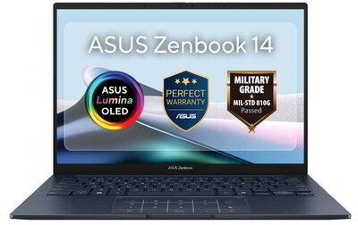 Asus ZenBook 14 Notebook (UX3405CA-ST1424) - 14.0" 2.8K (2880x1800) OLED, Intel Core Ultra 5-225H, 16GB RAM, 512GB SSD, Magyar billentyűzet, Operációs rendszer nélkül, 3 év garancia, Kék színben