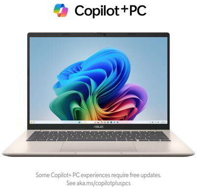 Asus Vivobook Notebook (M1407KA-LY142) - 14.0" WUXGA, AMD Ryzen AI 5-330, 16GB RAM, 512GB SSD, Magyar billentyűzet, Operációs rendszer nélkül, 3 év garancia, Arany színben