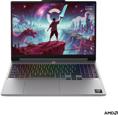 Lenovo LOQ 15AHP11 Gamer Notebook (83TN008EHV) - 15.3" WUXGA, AMD Ryzen 7-250, 16GB RAM, 512GB SSD, nVidia GeForce RTX 5050 8GB, Magyar billentyűzet, Windows 11 Home, 3 év garancia, Szürke színben