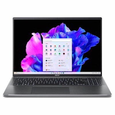 Acer Swift Go Notebook (SFG16-I71-79E4) - 16.0" WUXGA OLED, Intel Core Ultra 7-355, 16GB RAM, 512GB SSD, Magyar billentyűzet, Windows 11 Home, 3 év garancia, Sötétszürke színben