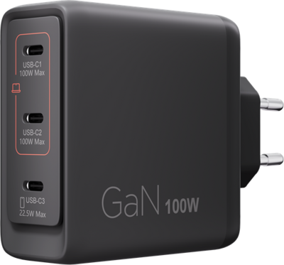 Lenovo 100W Multi-port USB-C GaN Charger AC adapter (40AW100BEU) - notebook töltő