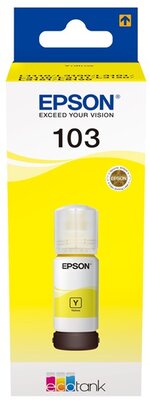 Epson 103 EcoTank Yellow (Sárga) eredeti nagytöltetű tintatartály - 65 ml (C13T00S44A)