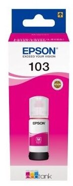 Epson 103 EcoTank Magenta (Bíbor) eredeti nagytöltetű tintatartály - 65 ml (C13T00S34A)