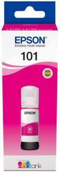 Epson 101 EcoTank Magenta (Bíbor) eredeti nagytöltetű tintatartály - 70 ml (C13T03V34A)