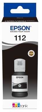 Epson 112 EcoTank Pigment Black (Fekete) eredeti nagytöltetű tintatartály - 127 ml (C13T06C14A)