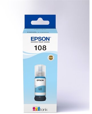 Epson 108 EcoTank Light Cyan (Világos Ciánkék) eredeti nagytöltetű tintatartály - 70 ml (C13T09C54A)