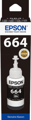 Epson T6641 Black (Fekete) eredeti nagytöltetű tintatartály - 70 ml (C13T66414A)