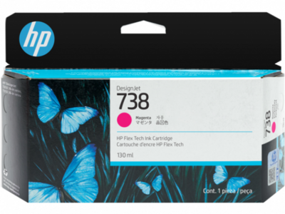 HP 738 Magenta (Bíbor) eredeti DesignJet tintapatron (498N6A) - 130 ml