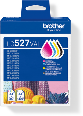 Brother LC527-VAL Multipack (Fekete/Ciánkék/Magenta/Sárga) eredeti nagytöltetű tintapatron csomag (LC527VAL)