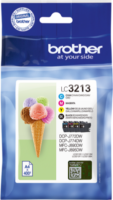 Brother LC-3213VAL Fekete és háromszínű tintapatron csomag (LC3213VAL)