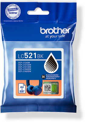 Brother LC-521BK Black (Fekete) eredeti tintapatron (LC521BK)
