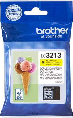 Brother LC-3213Y Yellow (Sárga) eredeti tintapatron (LC3213Y)