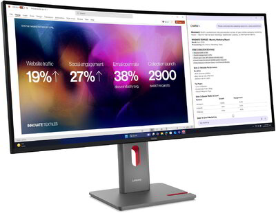 Lenovo ThinkVision P40WD-40 Ívelt Monitor (64B4XAT1U1) - 39.7" WUHD (5120x2160), IPS, 21:9, 4/6ms, 2000:1, 400nits, 24Hz-120Hz, Hangszóró, HDMI, DisplayPort, USB, RJ45, 3 év garancia, Fekete színben