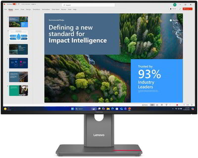 Lenovo ThinkVision P27UD-40 Monitor (64CEGAR2EU) - 27.0" UHD (3840x2160), IPS, 16:9, 1500:1, 350cd/m2, 4ms, USB, HDMI, DisplayPort, RJ45, 3 év garancia, Fekete színben