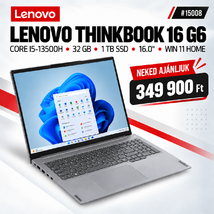 Lenovo ThinkBook 14 G6 Notebook (21KG0062HV) - 14.0" WUXGA, Intel Core i7-13700H, 16GB RAM, 512GB SSD, Magyar billentyűzet, Windows 11 Professional, 3 év garancia, Szürke színben