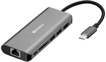 Sandberg USB-C Dock Dokkoló (136-18) - DMI+LAN+SD+USB100W