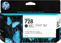 HP 728 Matte Black (Mattfekete) eredeti DesignJet tintapatron (3WX25A) - 130 ml