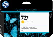 HP 727 Yellow (Sárga) eredeti DesignJet tintapatron (B3P21A) - 130 ml