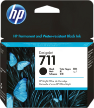 HP 711 Black (Fekete) eredeti DesignJet toner (CZ133A) - 80 ml