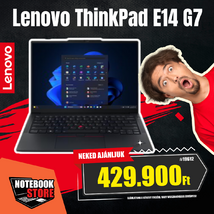 Lenovo ThinkPad E14 G7 Notebook (21SX008LHV) - 14.0" WUXGA, Intel Core Ultra 5-225U, 32GB RAM, 1TB SSD, Magyar billentyűzet, Operációs rendszer nélkül, 3 év garancia, Fekete színben
