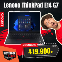 Lenovo ThinkPad E14 G7 Notebook (21SX008LHV) - 14.0" WUXGA, Intel Core Ultra 5-225U, 32GB RAM, 1TB SSD, Magyar billentyűzet, Operációs rendszer nélkül, 3 év garancia, Fekete színben