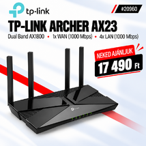 TP-LINK Wireless Router Dual Band AX1800 1xWAN(1000Mbps) + 4xLAN(1000Mbps), ARCHER AX23