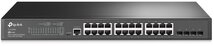 TP-LINK Switch 24x1000Mbps + 4xGigabit SFP + 2xkonzol port, menedzselhető (SG3428)