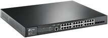 TP-LINK Switch 24x1000Mbps (24xPOE+) + 4x1Gigabit SFP + 1xkonzol port, menedzselhető (SG3428MP)