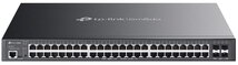TP-LINK Switch 48x1000Mbps (48xPOE+) + 4x10Gbps SFP+ + 1konzol port, menedzselhető (SG3452XP)